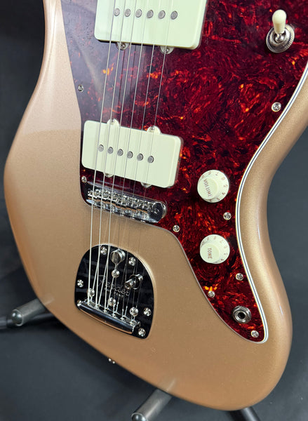 Fender American Professional Classic Jazzmaster Electric Guitar Faded Firemist Gold w/ Gig Bag