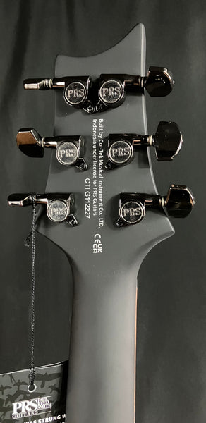 PRS SE Custom 24-08 "Exotic" Poplar Burl Electric Guitar Charcoal Cherry Midnight Burst (227)