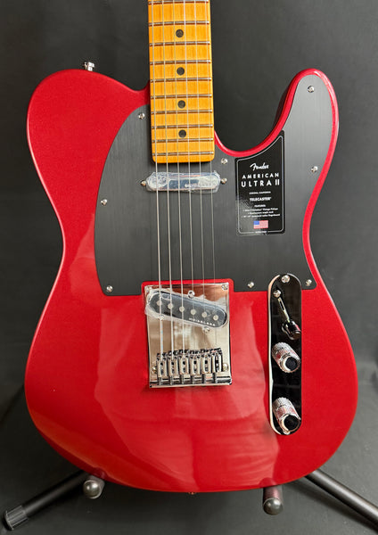 Fender American Ultra II Telecaster Electric Guitar Sinister Red w/ OHSC