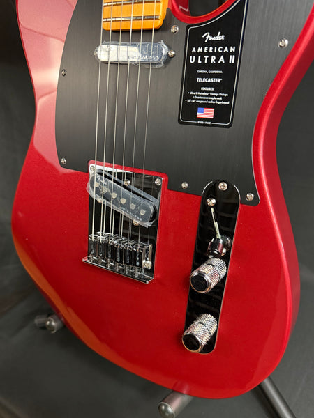 Fender American Ultra II Telecaster Electric Guitar Sinister Red w/ OHSC