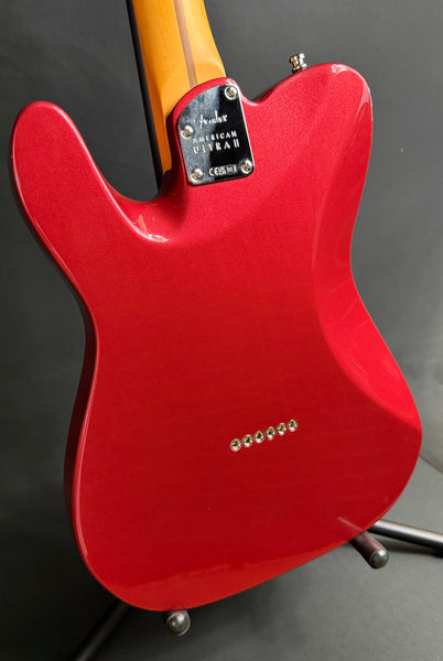 Fender American Ultra II Telecaster Electric Guitar Sinister Red w/ OHSC