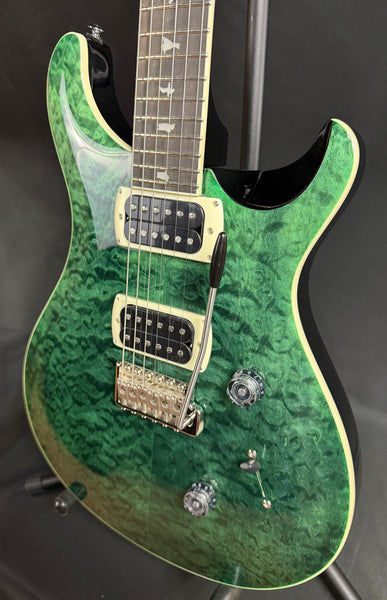 PRS SE Custom 24 Quilt Top Electric Guitar Teal Black Finish w/ Gig Bag