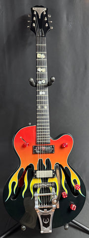 Epiphone Flamekat Semi-Hollow Body Limited Edition Electric Guitar Gloss Black w/ Flame Graphic