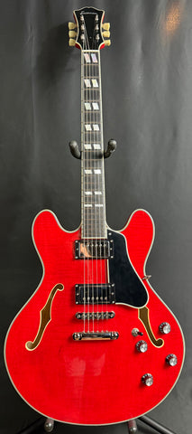 Eastman T486-RD Semi-Hollow Thinline Electric Guitar Red Finish w/ OHSC