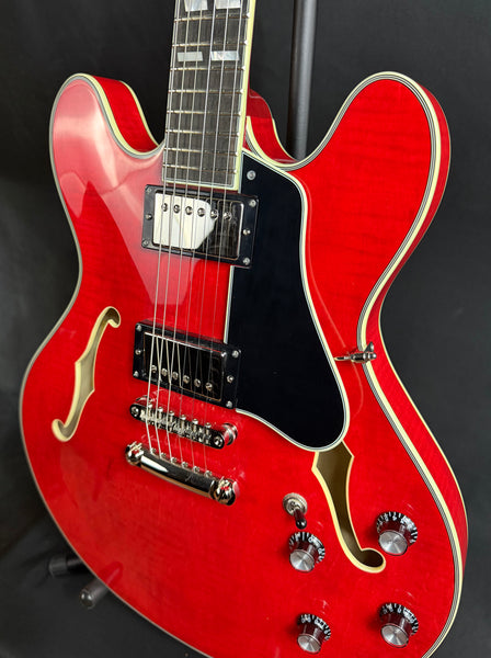 Eastman T486-RD Semi-Hollow Thinline Electric Guitar Red Finish w/ OHSC