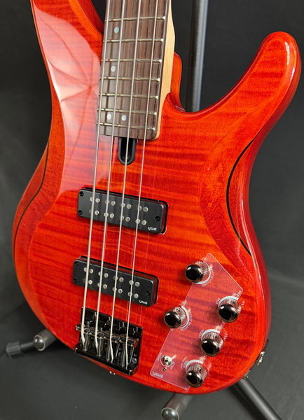 Yamaha TRBX604FM 4-String Bass Guitar Flamed Caramel Brown Finish