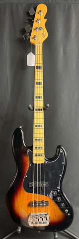 G&L Tribute JB 4-String Bass Guitar 3-Tone Sunburst Finish