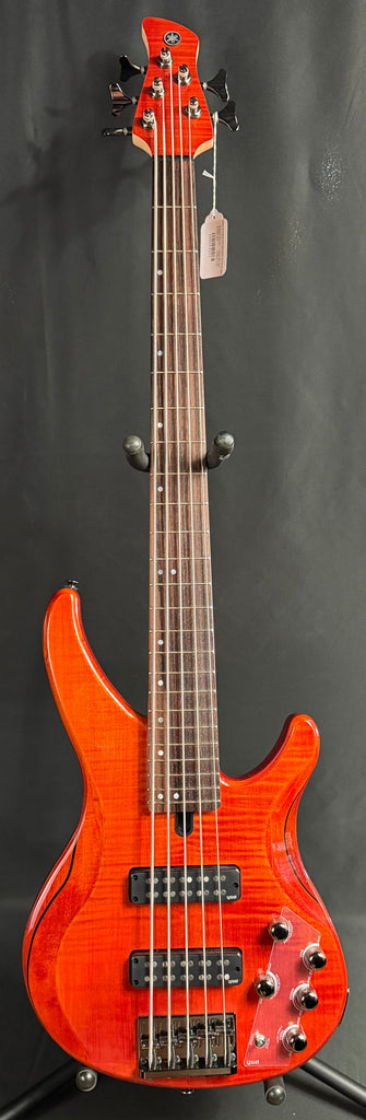 Yamaha TRBX605FM 5-String Bass Guitar Flamed Caramel Brown Finish