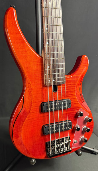 Yamaha TRBX605FM 5-String Bass Guitar Flamed Caramel Brown Finish