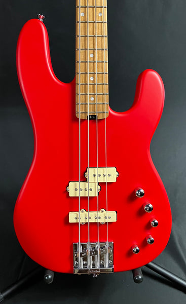 Charvel Pro-Mod San Dimas Bass PJ IV 4-String Bass Guitar Satin Ferrari Red Finish