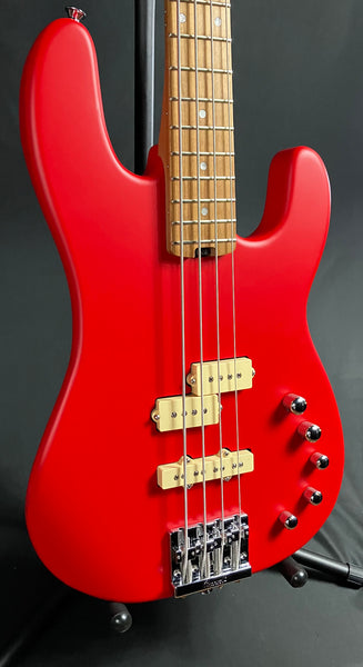 Charvel Pro-Mod San Dimas Bass PJ IV 4-String Bass Guitar Satin Ferrari Red Finish