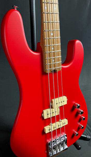 Charvel Pro-Mod San Dimas Bass PJ IV 4-String Bass Guitar Satin Ferrari Red Finish