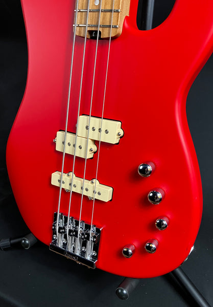 Charvel Pro-Mod San Dimas Bass PJ IV 4-String Bass Guitar Satin Ferrari Red Finish