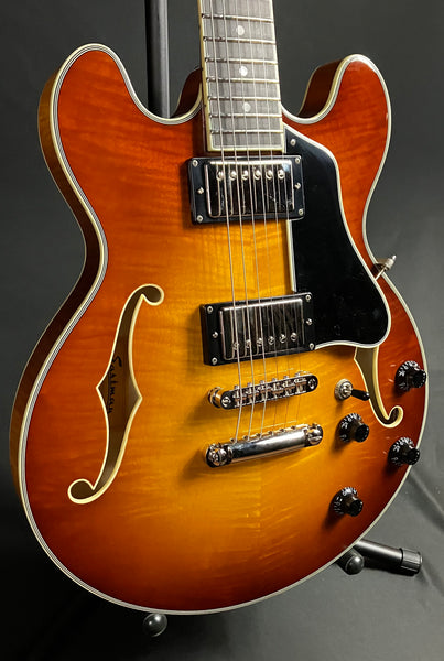 Eastman T484-GB Semi-Hollow Body Electric Guitar Goldburst Finish w/ Case