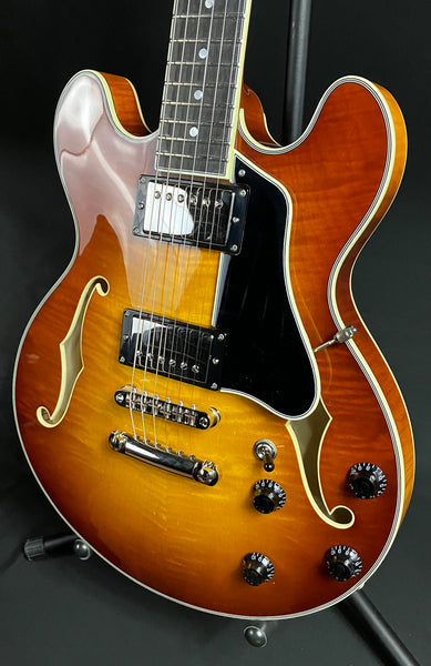 Eastman T484-GB Semi-Hollow Body Electric Guitar Goldburst Finish w/ Case