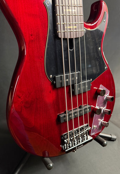 Yamaha BB735A Broad Bass 5-String Bass Guitar Fired Red Finish w/ Gig Bag (246)