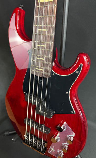 Yamaha BB735A Broad Bass 5-String Bass Guitar Fired Red Finish w/ Gig Bag (246)