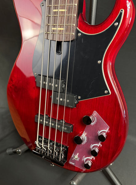 Yamaha BB735A Broad Bass 5-String Bass Guitar Fired Red Finish w/ Gig Bag (246)
