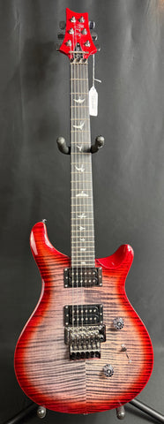 PRS SE Custom 24 "Floyd" Electric Guitar Charcoal Cherry Burst Finish w/ Gig Bag