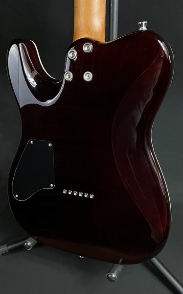JET Guitars JT-450 Tele-Style Electric Guitar Quilted Pink Fade Finish