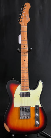 JET Guitars JT-350-RLC Relic Tele-Style Electric Guitar 3-Tone Sunburst