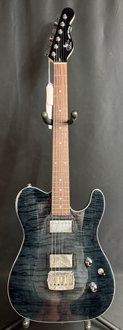 G&L ASAT Deluxe Electric Guitar Transparent Black Finish (093)