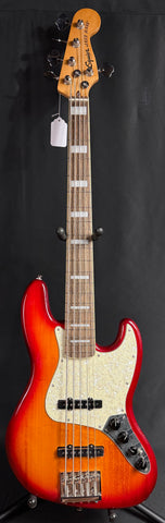 Squier Classic Vibe Active 70's Jazz Bass V 5-String Bass Guitar Sienna Sunburst Finish