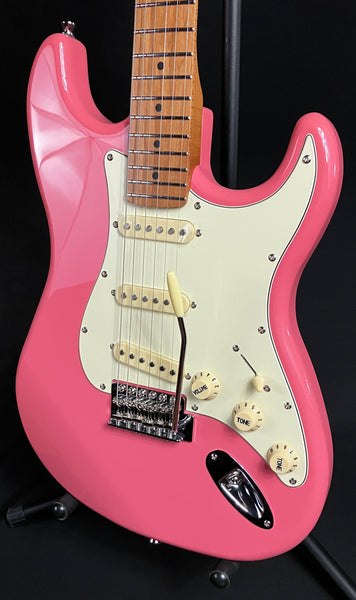 JET Guitars JS-300 Strat-Style Electric Guitar Burgundy Pink Finish