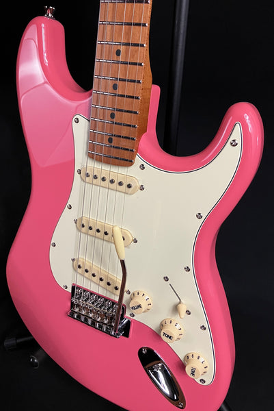 JET Guitars JS-300 Strat-Style Electric Guitar Burgundy Pink Finish