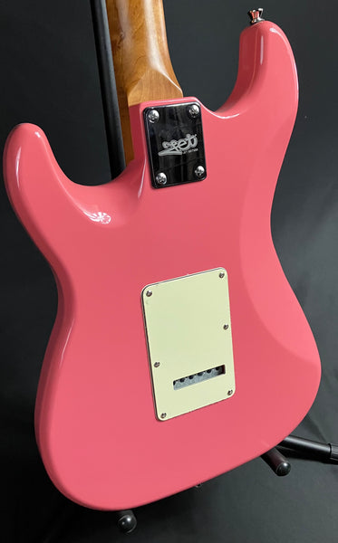 JET Guitars JS-300 Strat-Style Electric Guitar Burgundy Pink Finish