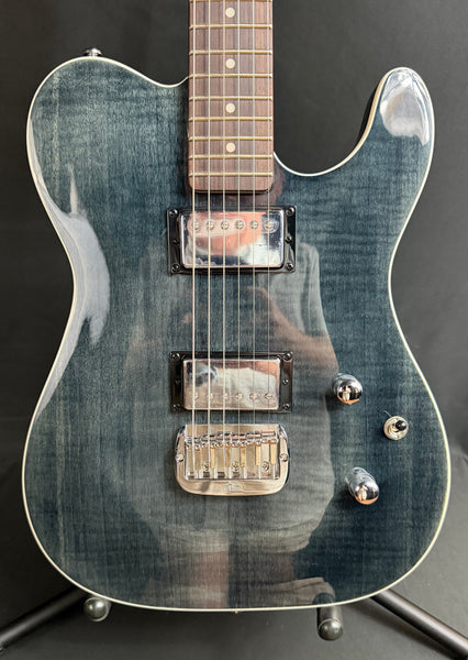 G&L ASAT Deluxe Electric Guitar Transparent Black Finish (083)