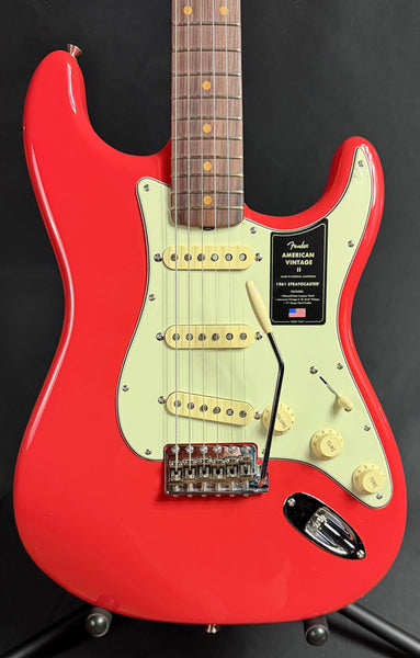 Fender American Vintage II 1961 Stratocaster Electric Guitar Fiesta Red Finish w/ OHSC