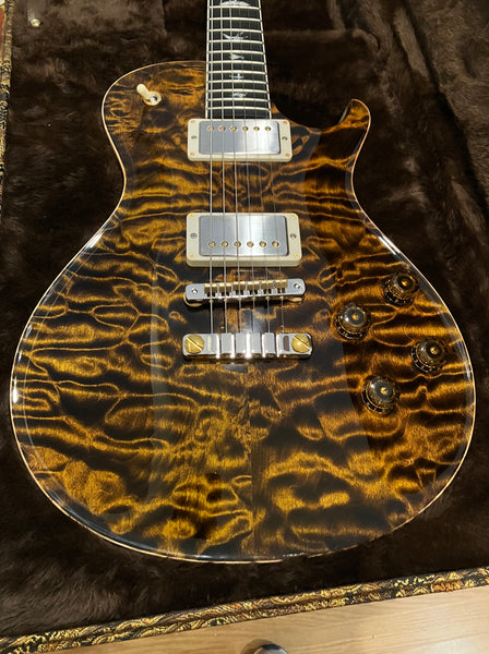 PRS Wood Library McCarty 594 Singlecut Quilt 10-Top Electric Guitar Yellow Tiger w/ Case