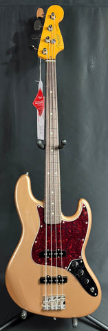 Fender American Professional Classic Jazz Bass 4-String Bass Guitar Faded Firemist Gold w/ Gig Bag