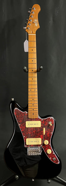 JET Guitars JJ-300 P90 Offset Electric Guitar Gloss Black Finish