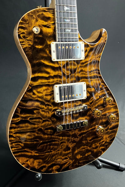 PRS Wood Library McCarty 594 Singlecut Quilt 10-Top Electric Guitar Yellow Tiger w/ Case