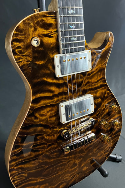 PRS Wood Library McCarty 594 Singlecut Quilt 10-Top Electric Guitar Yellow Tiger w/ Case