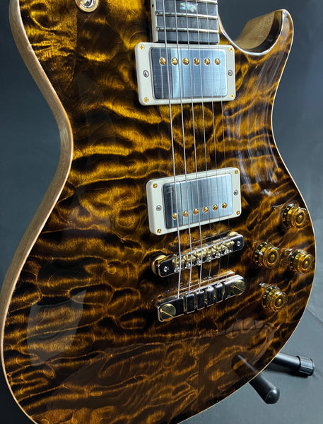 PRS Wood Library McCarty 594 Singlecut Quilt 10-Top Electric Guitar Yellow Tiger w/ Case