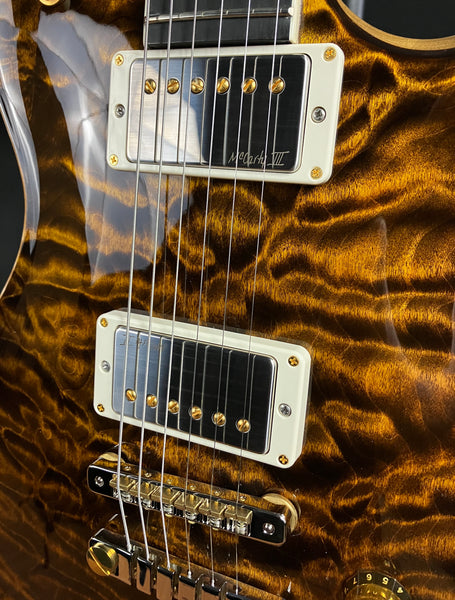 PRS Wood Library McCarty 594 Singlecut Quilt 10-Top Electric Guitar Yellow Tiger w/ Case