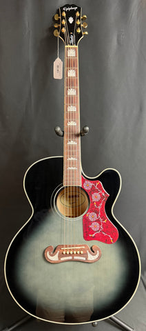 Epiphone J-200EC Studio Jumbo Cutaway Acoustic-Electric Guitar Trans Ebony Finish