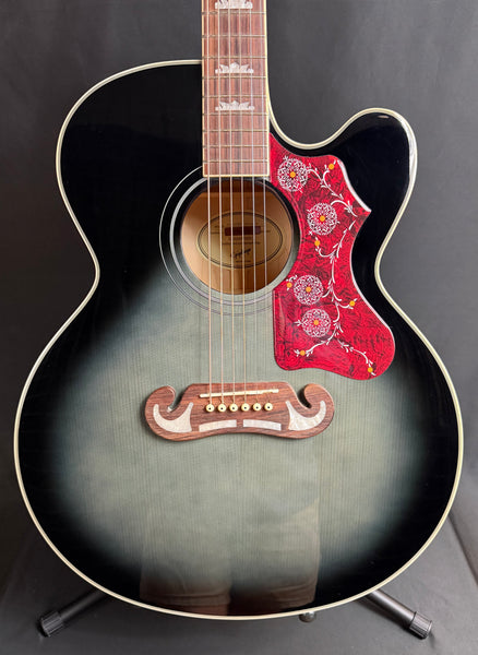 Epiphone J-200EC Studio Jumbo Cutaway Acoustic-Electric Guitar Trans Ebony Finish