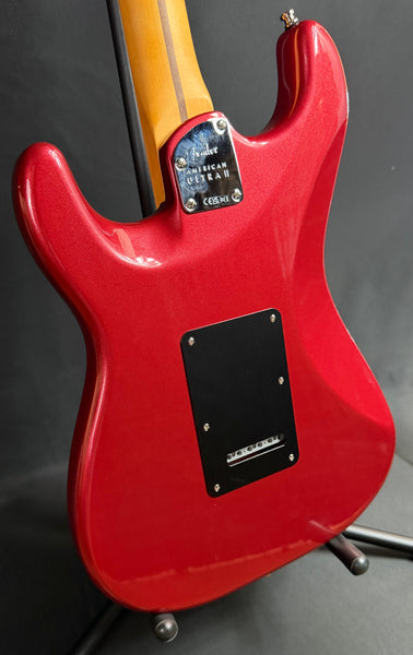 Fender American Ultra II Stratocaster Electric Guitar Sinister Red Finish w/ OHSC