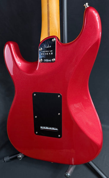Fender American Ultra II Stratocaster Electric Guitar Sinister Red Finish w/ OHSC
