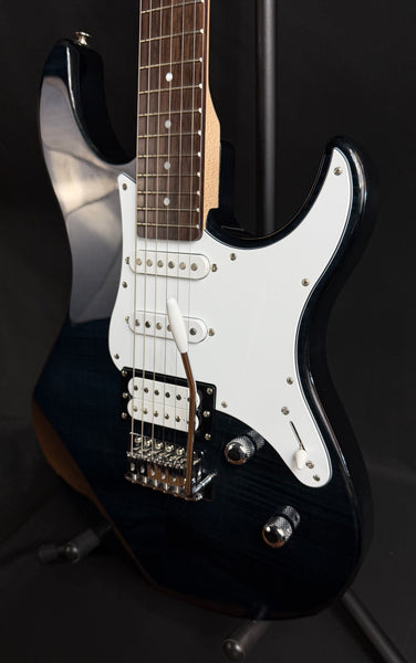 Yamaha PAC212VFM Pacifica Electric Guitar Flamed Transparent Black Finish
