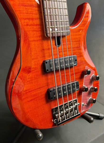 Yamaha TRBX605FM 5-String Bass Guitar Flamed Caramel Brown Finish (353)