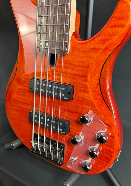 Yamaha TRBX605FM 5-String Bass Guitar Flamed Caramel Brown Finish (353)