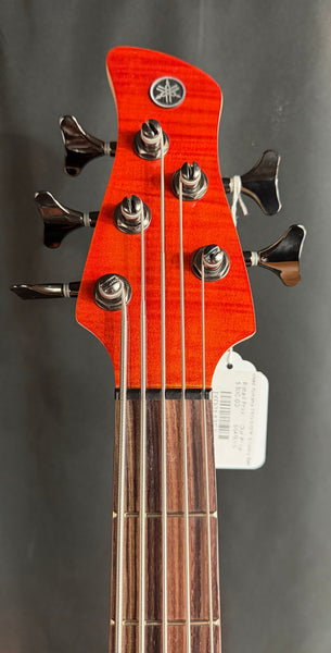 Yamaha TRBX605FM 5-String Bass Guitar Flamed Caramel Brown Finish (353)