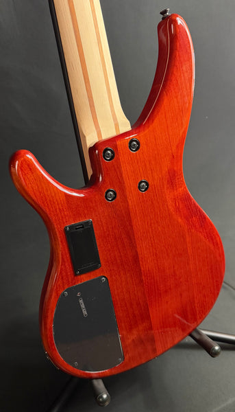 Yamaha TRBX605FM 5-String Bass Guitar Flamed Caramel Brown Finish (353)