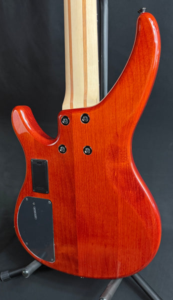 Yamaha TRBX605FM 5-String Bass Guitar Flamed Caramel Brown Finish (353)
