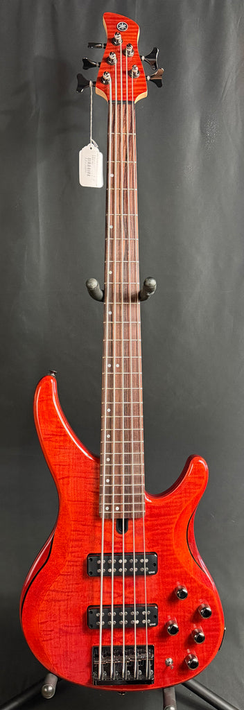 Yamaha TRBX605FM 5-String Bass Guitar Flamed Caramel Brown Finish (049)